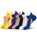 Meias de Nylon de secagem rápida personalizadas e respiráveis ​​esportivas e de corrida unissexo para tornozelo